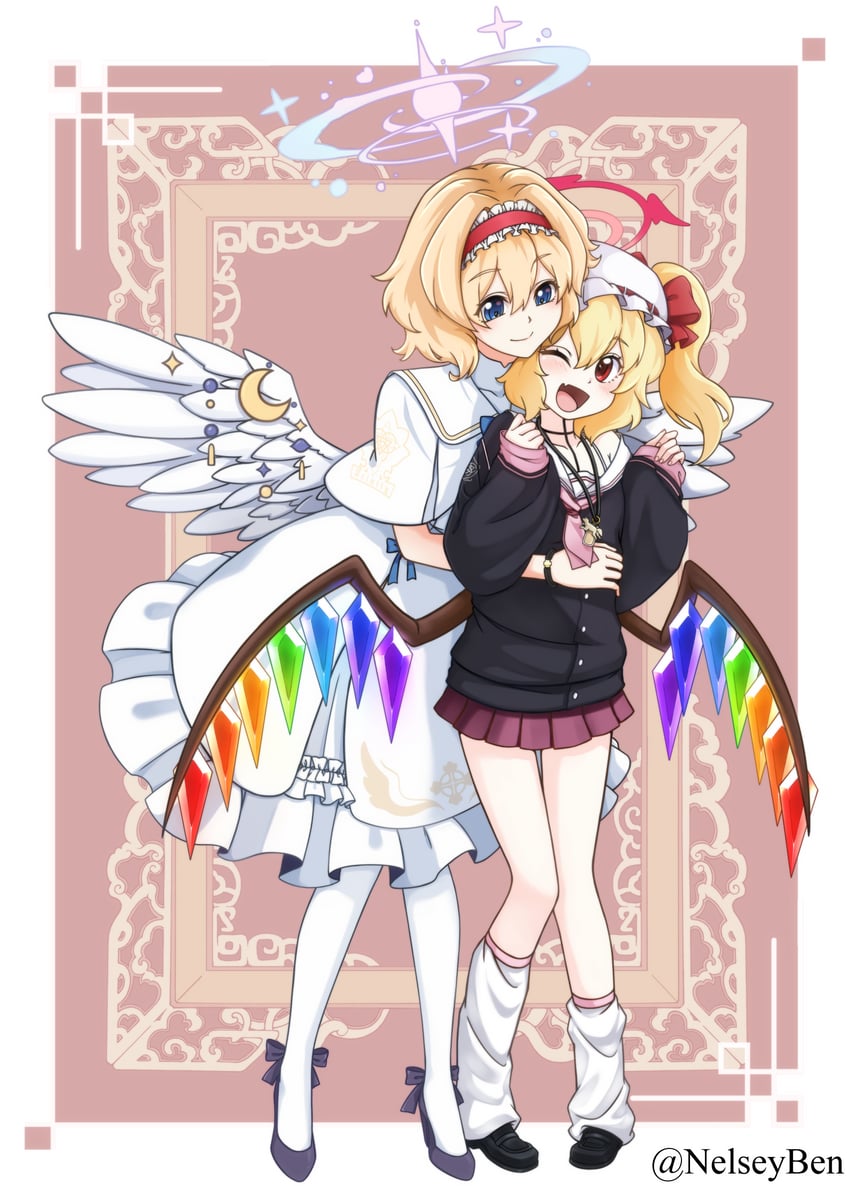 flandre scarlet, alice margatroid, mika, and koharu (touhou and 1 more) drawn by bnelsey