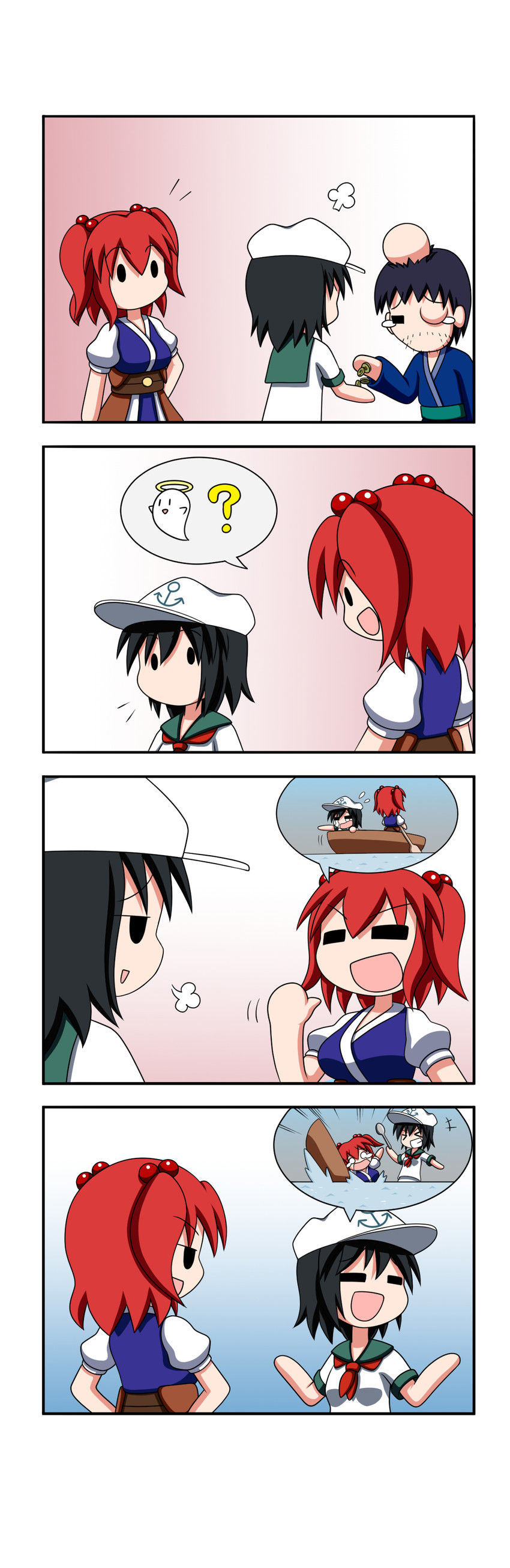 onozuka komachi and murasa minamitsu (touhou) drawn by rakugaki-biyori