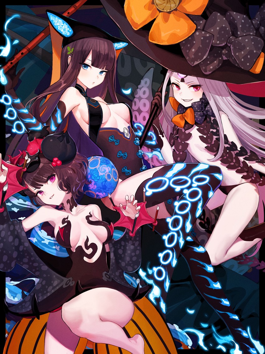 abigail williams, katsushika hokusai, yang guifei, and yog-sothoth (fate and 1 more) drawn by nima_(niru54)