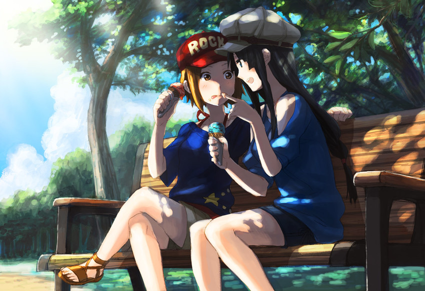 akiyama mio and tainaka ritsu (k-on!) drawn by fukutarou_(enji127)