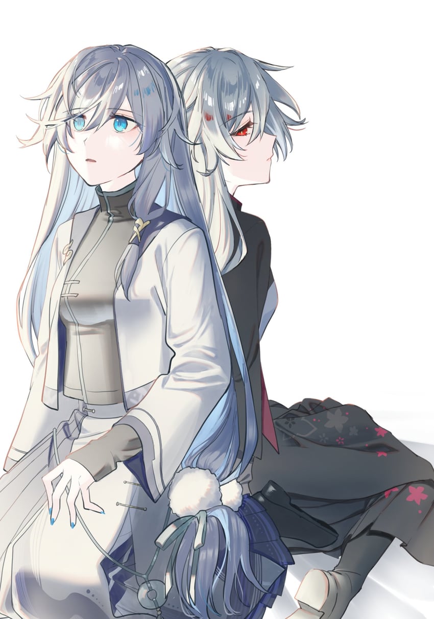 fu hua and herrscher of sentience (honkai and 1 more) drawn by vx7bj