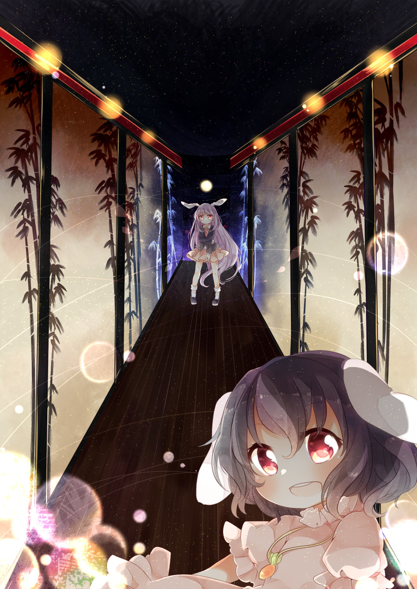 reisen udongein inaba and inaba tewi (touhou) drawn by toadstool_(natadekoko)