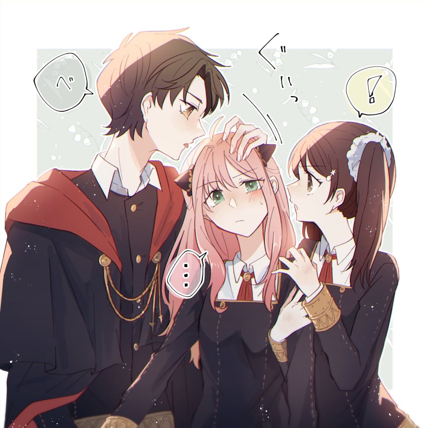 anya, damian desmond, and becky blackbell (spy x family) drawn by nagi_cp
