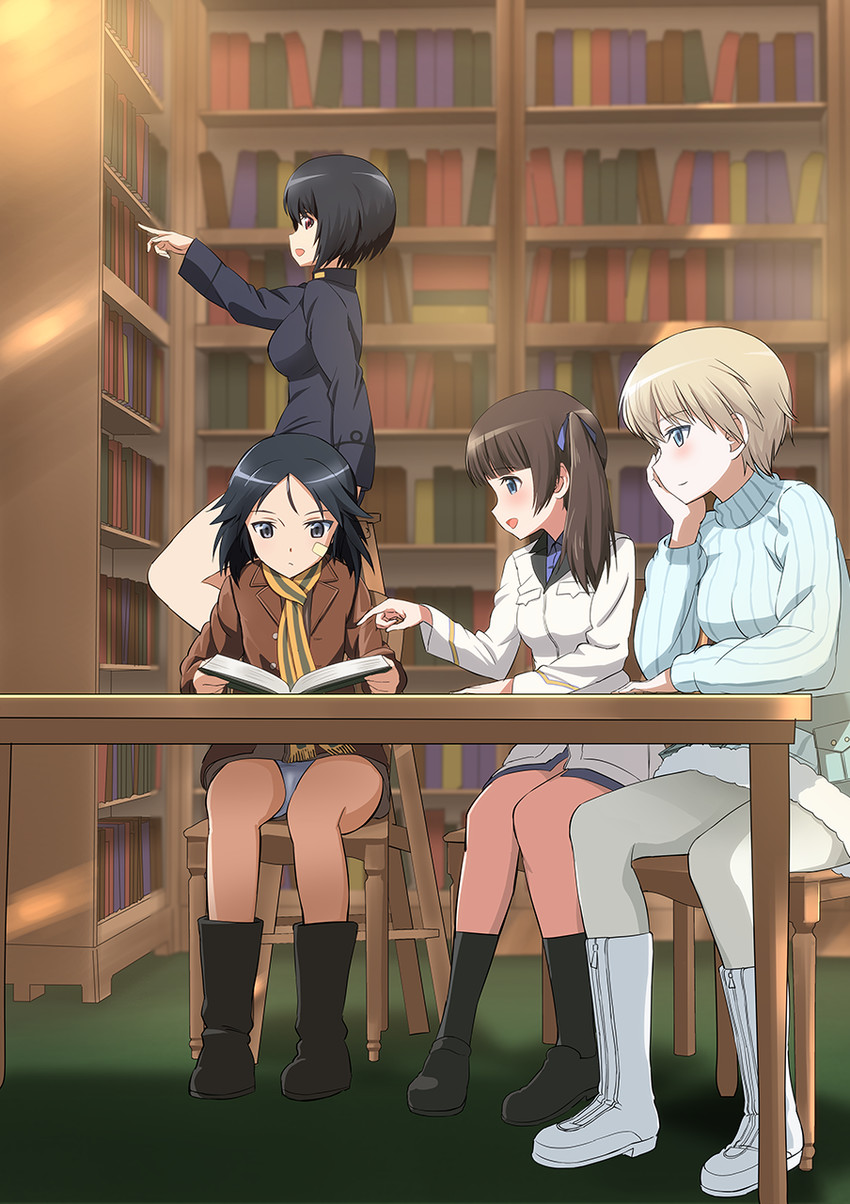 nikka edvardine katajainen, kanno naoe, shimohara sadako, and georgette lemare (world witches series and 1 more) drawn by kaneko_(novram58)