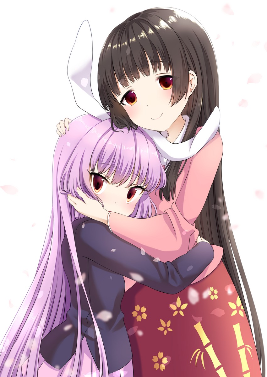 reisen udongein inaba and houraisan kaguya (touhou) drawn by tsukimirin