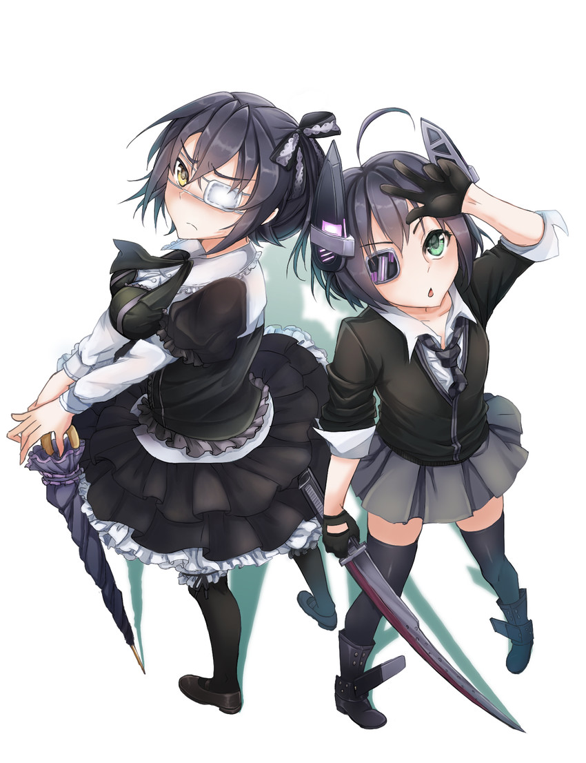 tenryuu and takanashi rikka (kantai collection and 1 more) drawn by yuemanhuaikong