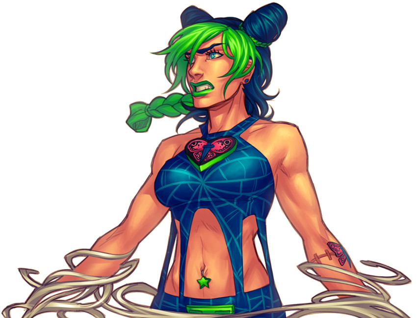 kujo jolyne (jojo no kimyou na bouken and 1 more) drawn by cachet