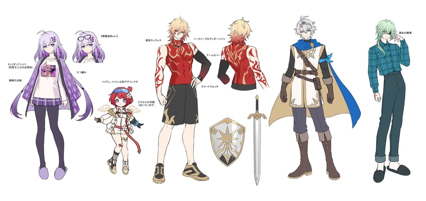 castorice, phainon, mydei, anaxa, and tribbie (honkai and 1 more) drawn by amaichi_esora
