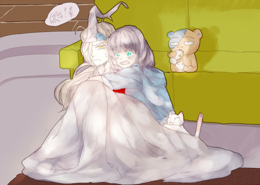 momiji and sakura ichiko (binbougami ga!) drawn by milk_puppy