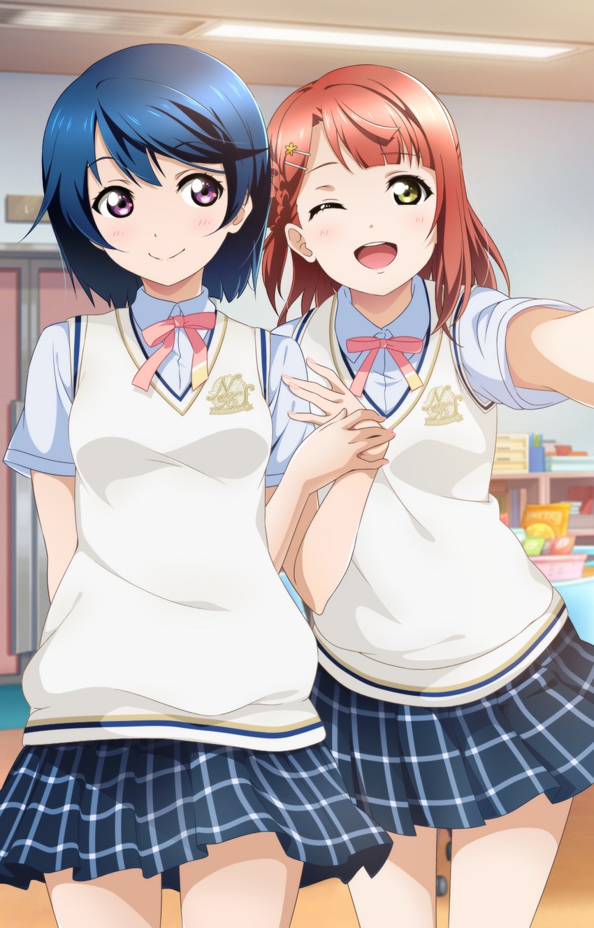 uehara ayumu and anata-chan (original and 3 more) drawn by kuusuke_(yo_suke39)