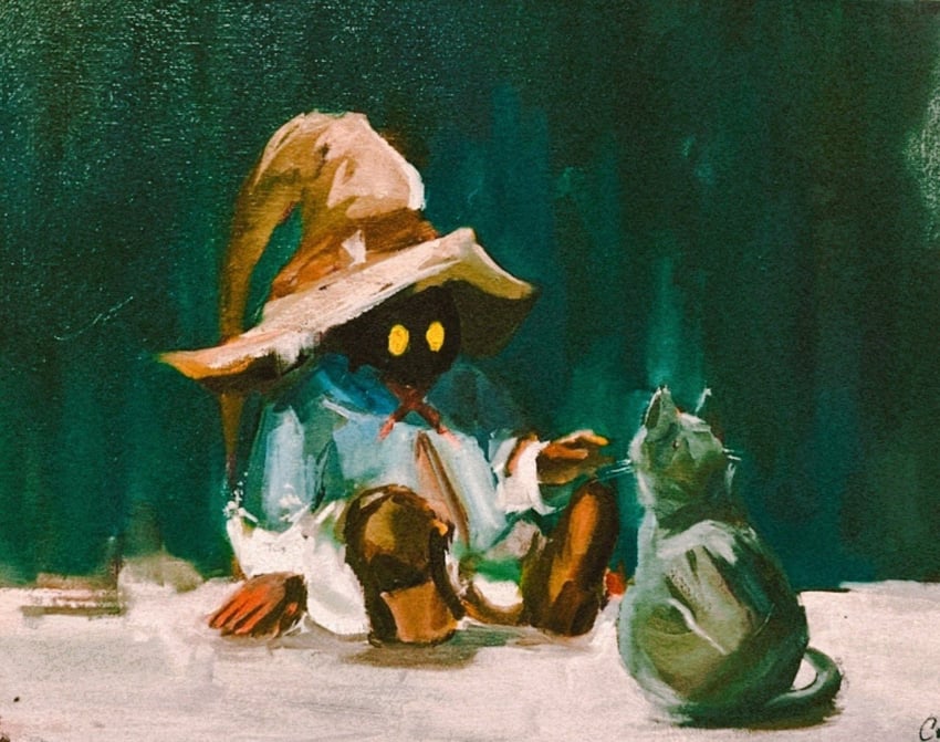 black mage and vivi ornitier (final fantasy and 1 more) drawn by claiire