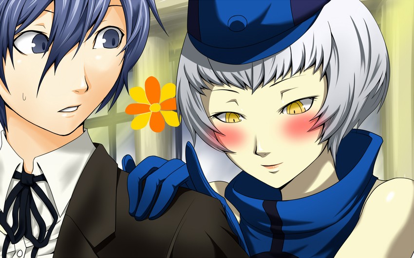 yuuki makoto and elizabeth (persona and 1 more) drawn by kamui_sathi