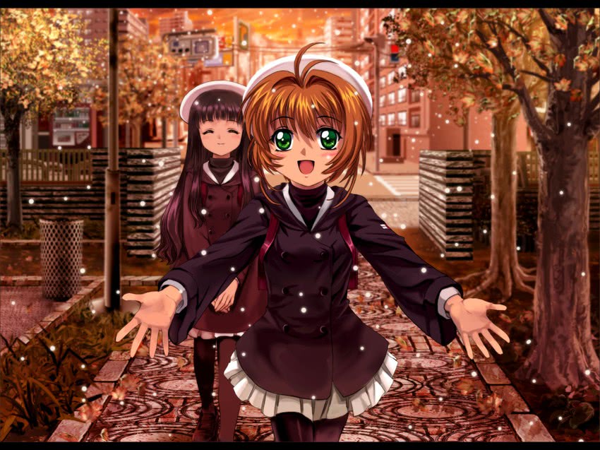 kinomoto sakura and daidouji tomoyo (cardcaptor sakura) drawn by mutsuki_(moonknives)