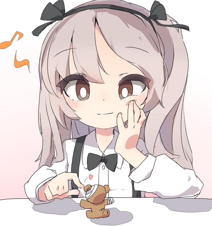 shimada arisu and boko (girls und panzer) drawn by gingerbullet