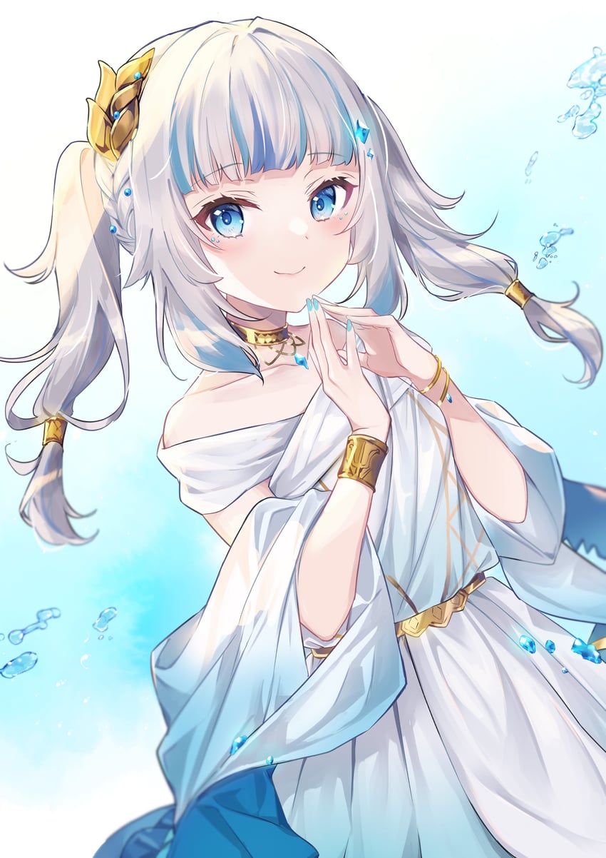 gawr gura (hololive and 1 more) drawn by miyakoto