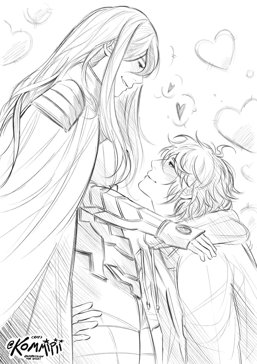 sumino takumi and v'ehxness (the hundred line -last defense academy-) drawn by kommipii