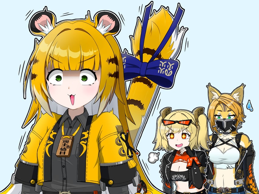 burnice white, pulchra fellini, and ju fufu (zenless zone zero) drawn by benis_zzz