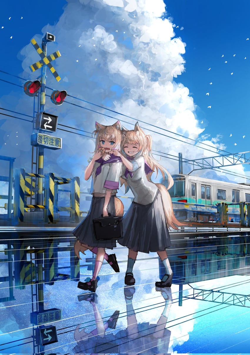 fuwawa abyssgard and mococo abyssgard (hololive and 1 more) drawn by advarcher