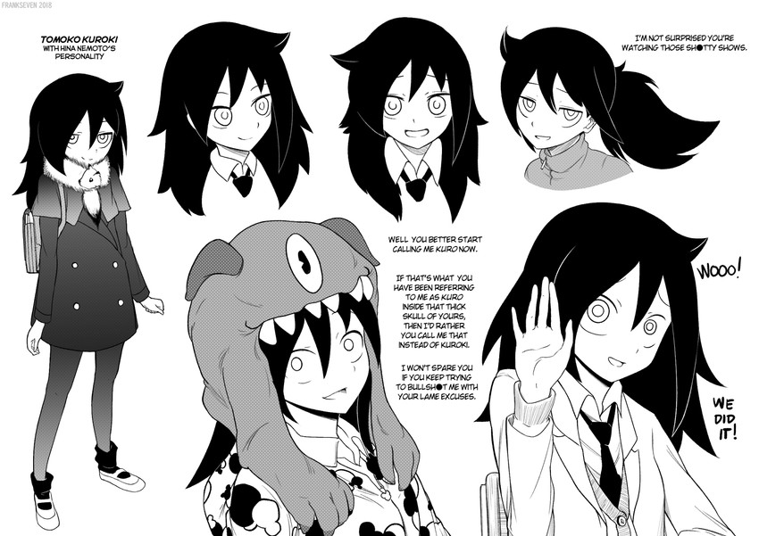 kuroki tomoko and nemoto hina (watashi ga motenai no wa dou kangaetemo omaera ga warui!) drawn by frankseven