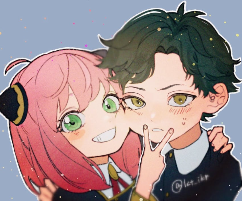 anya and damian desmond (spy x family) drawn by lct_(lct_ikr)