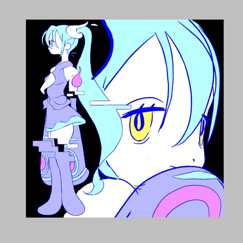 hatsune miku and ghost miku (pokemon and 2 more) drawn by 23_58