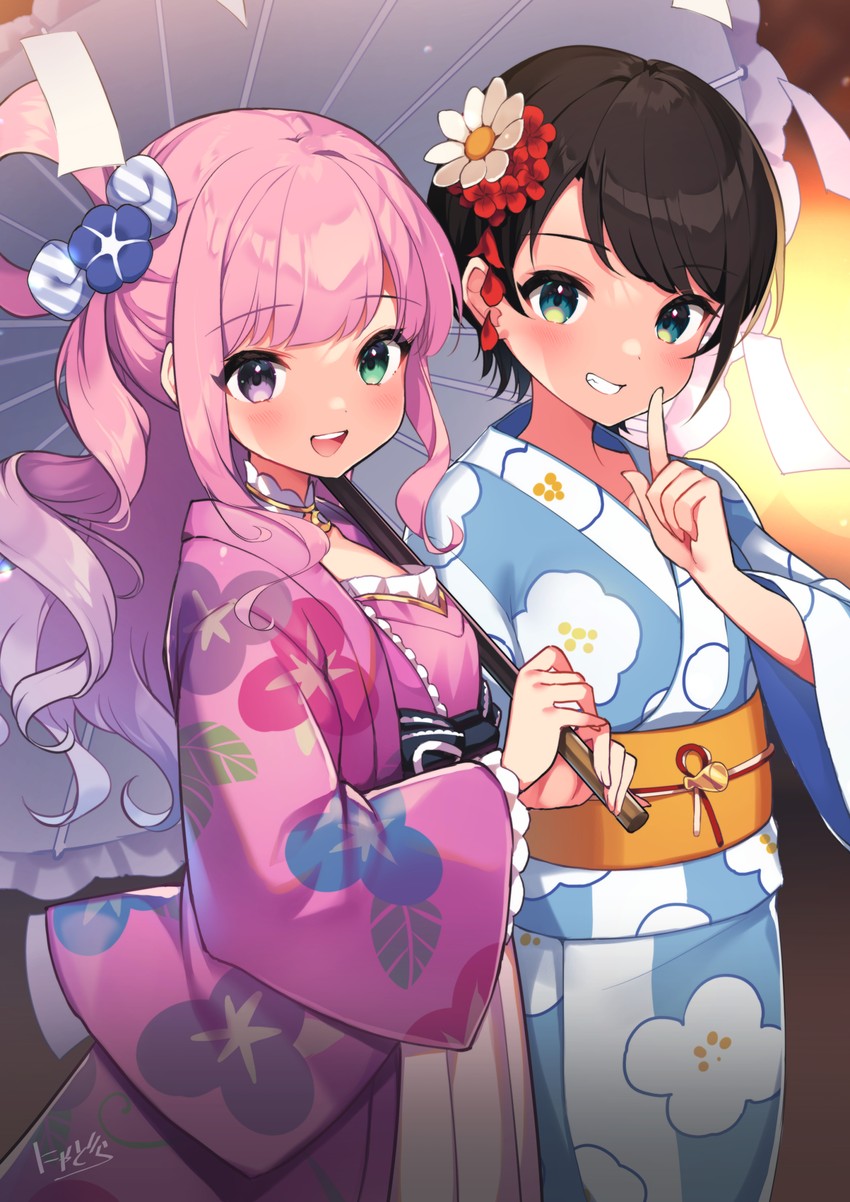 oozora subaru and himemori luna (hololive) drawn by nyasunyadoora