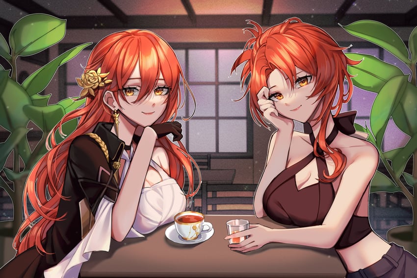 himeko, murata himeko, and tanaka rie (honkai and 2 more) drawn by evangellium