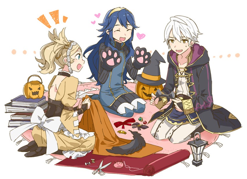 lucina, male robin, and lissa (fire emblem and 2 more) drawn by menoko