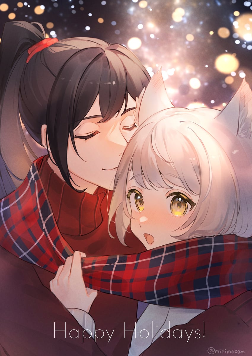mio and noah (xenoblade chronicles and 1 more) drawn by comumo