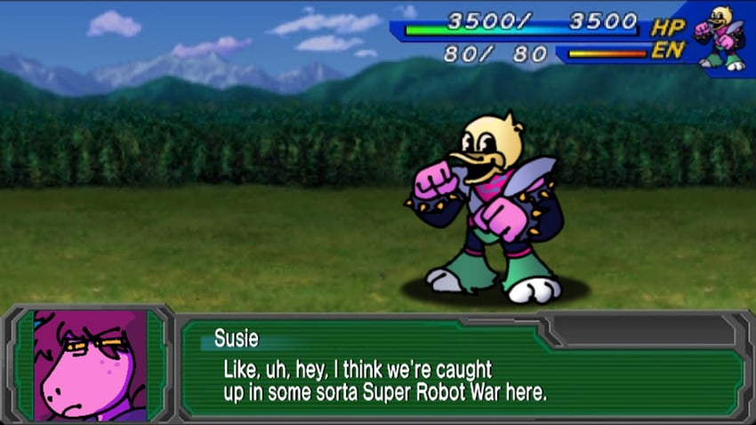 susie and thrash machine (super robot wars and 1 more) drawn by kittehkat8