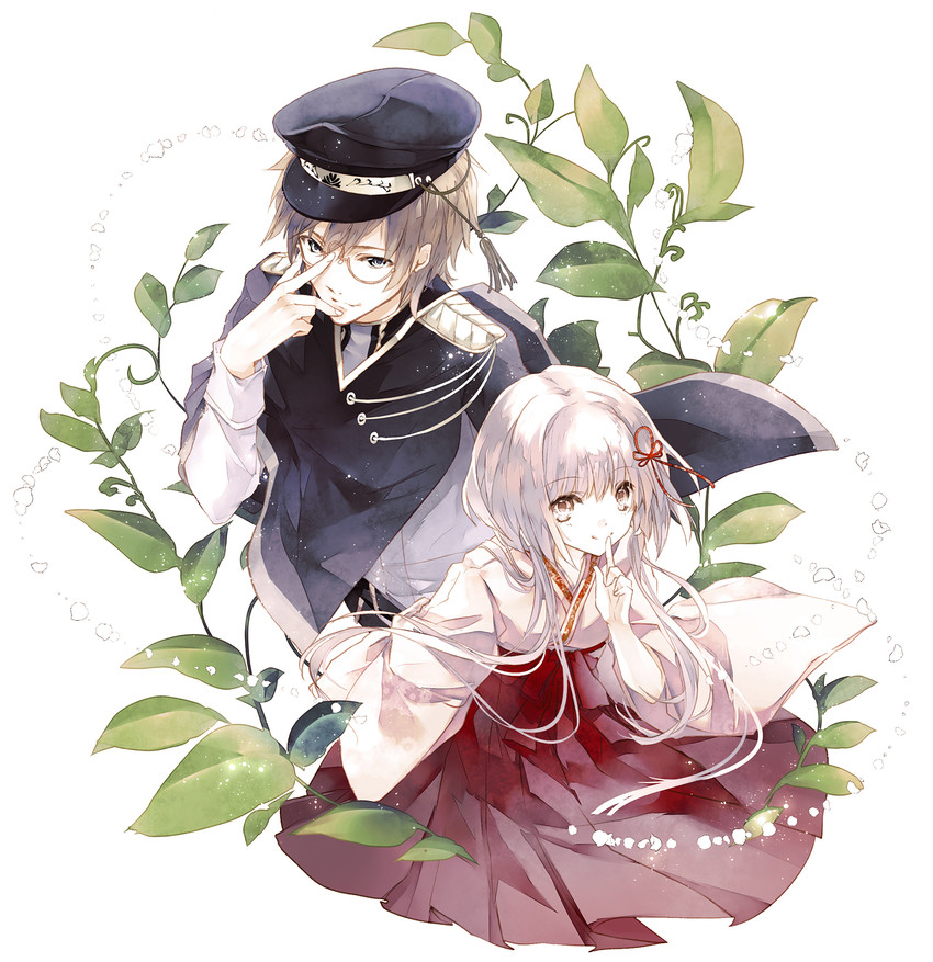 kakyouin shirotsume and souyama shikimi (original and 1 more) drawn by laruha