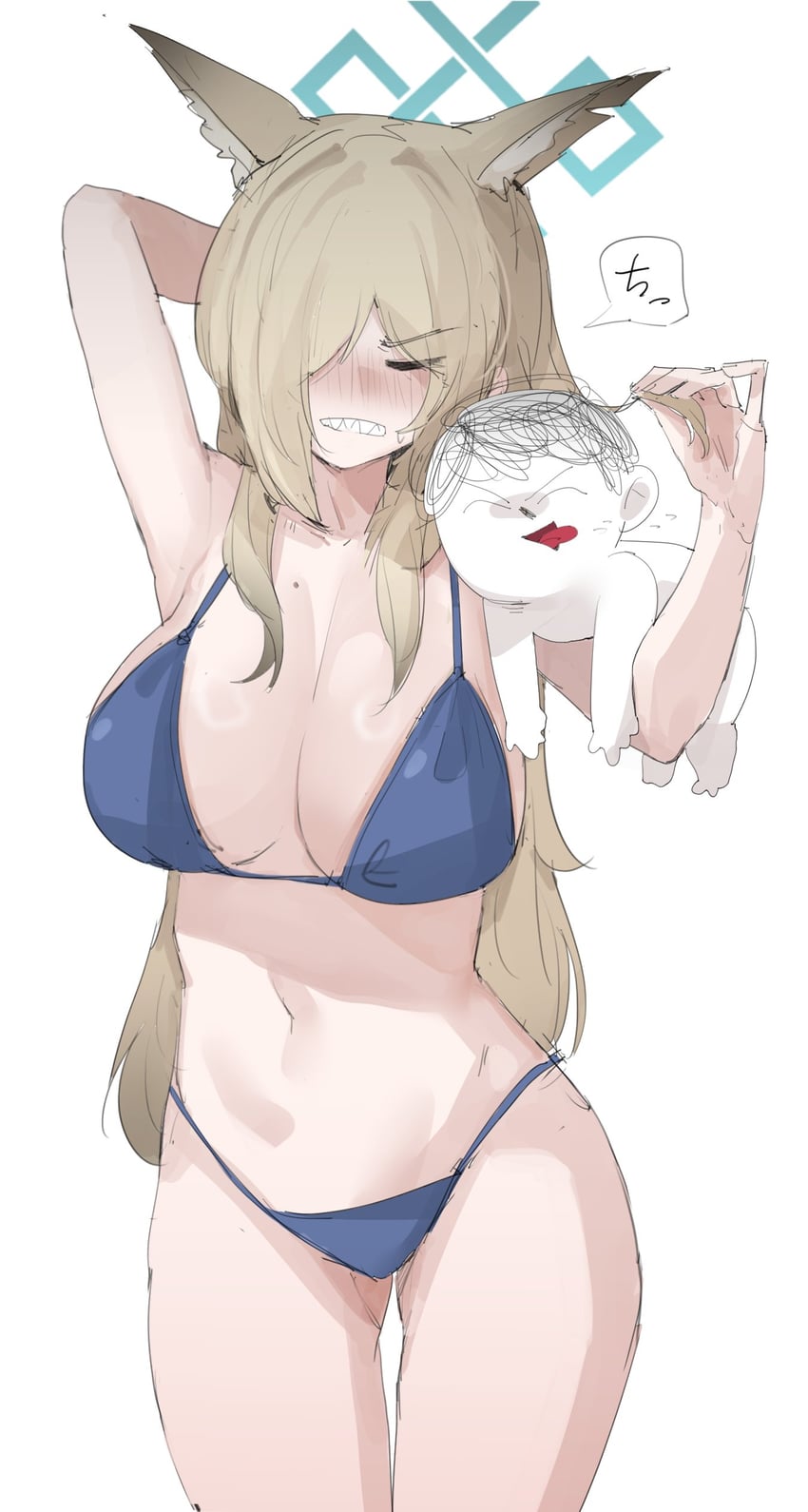 sensei, doodle sensei, and kanna (blue archive) drawn by gurenola