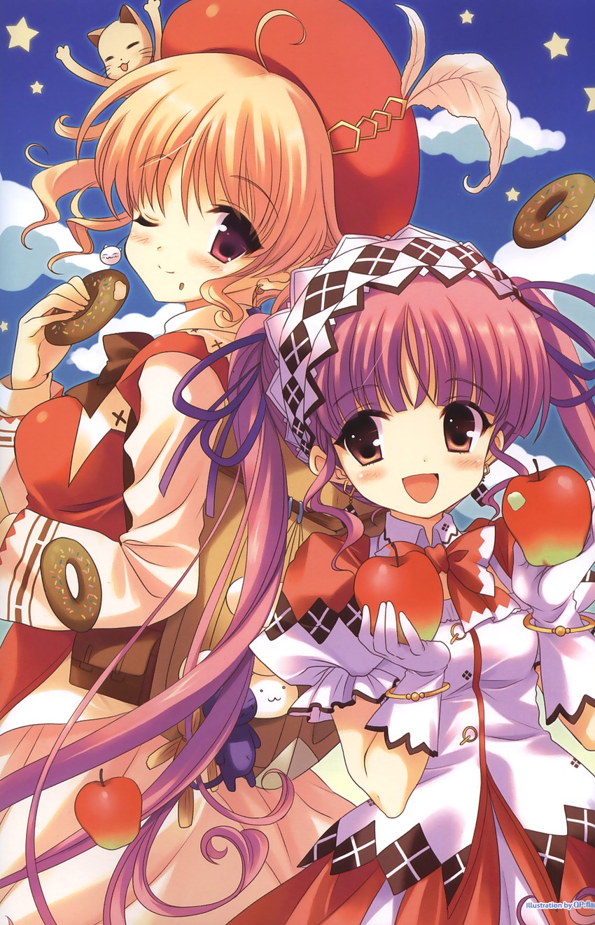 agnes boulange and minette (shukufuku no campanella) drawn by qp:flapper