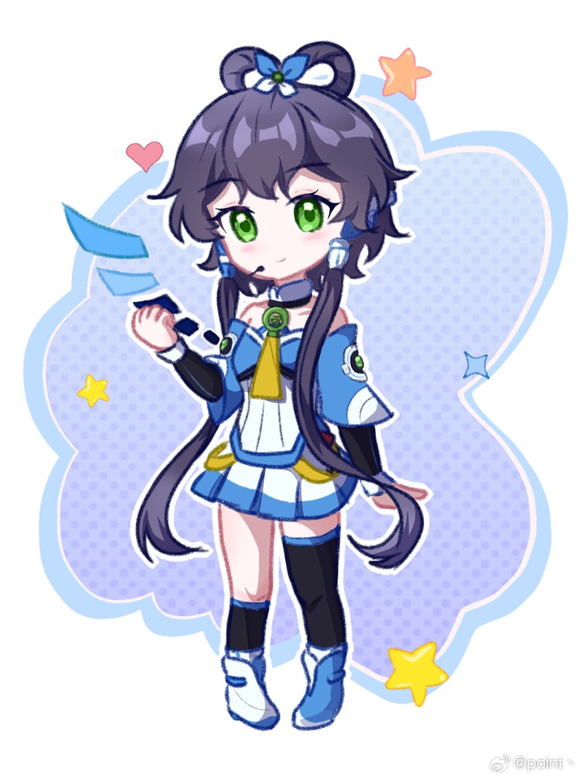 luo tianyi and luo tianyi v3 (vocaloid and 1 more) drawn by pointzhu