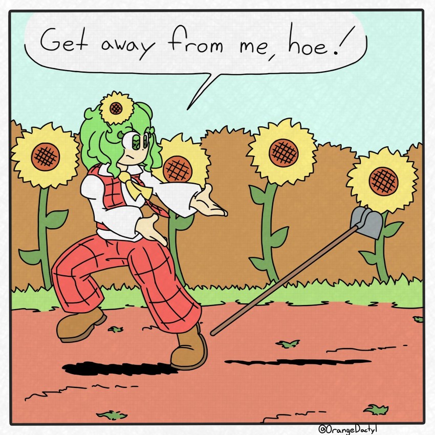 kazami yuuka and donald duck (touhou and 1 more) drawn by sirhoopsalot