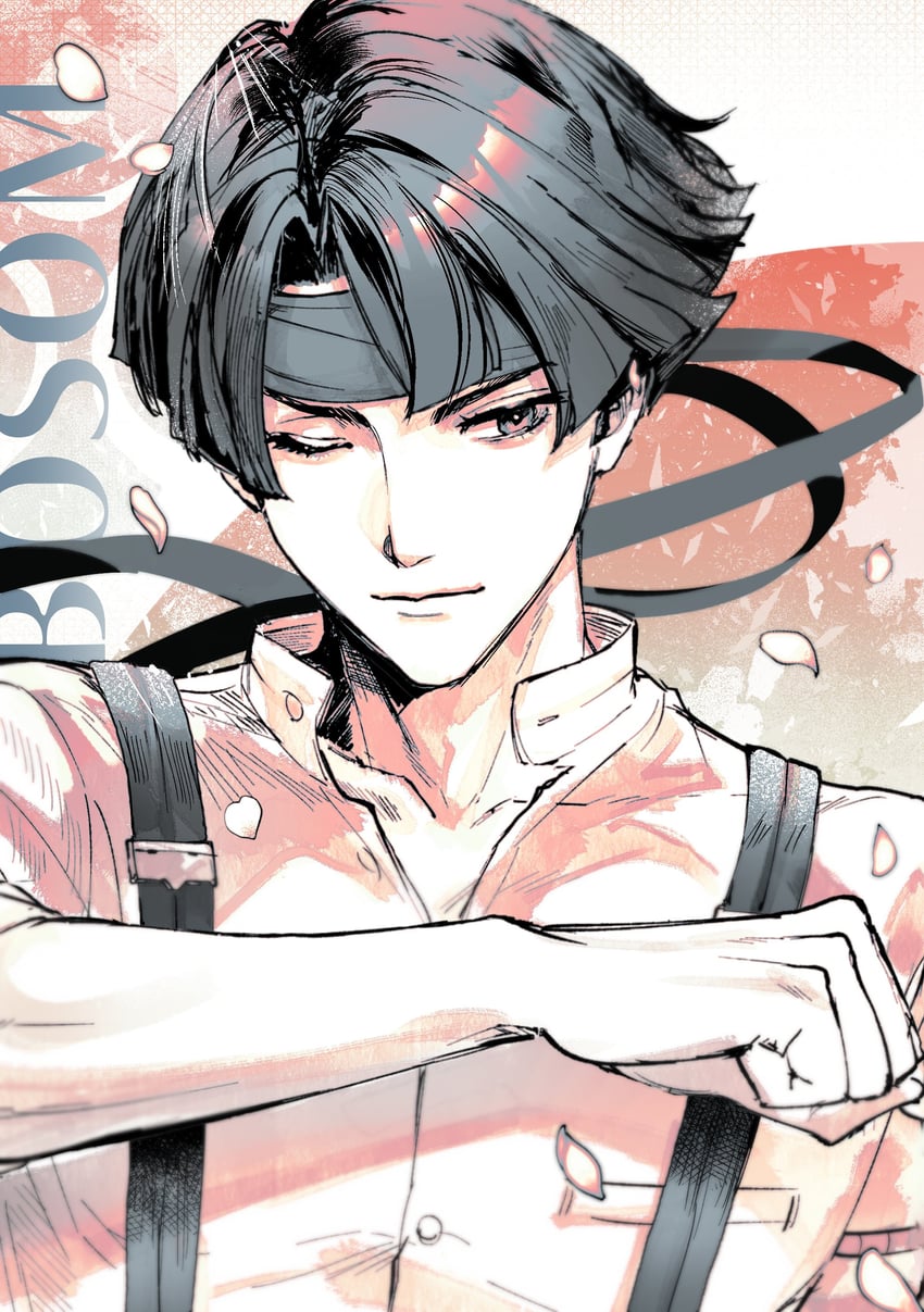 kazuma asogi (ace attorney and 1 more) drawn by reba_(akeruna)