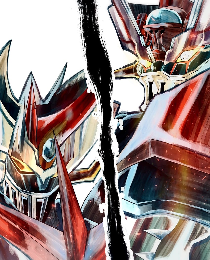 mazinger zero and great mazinkaiser (mazinger and 1 more) drawn by slllle1