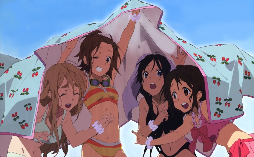 akiyama mio, hirasawa yui, tainaka ritsu, and kotobuki tsumugi (k-on!) drawn by takao_noriko