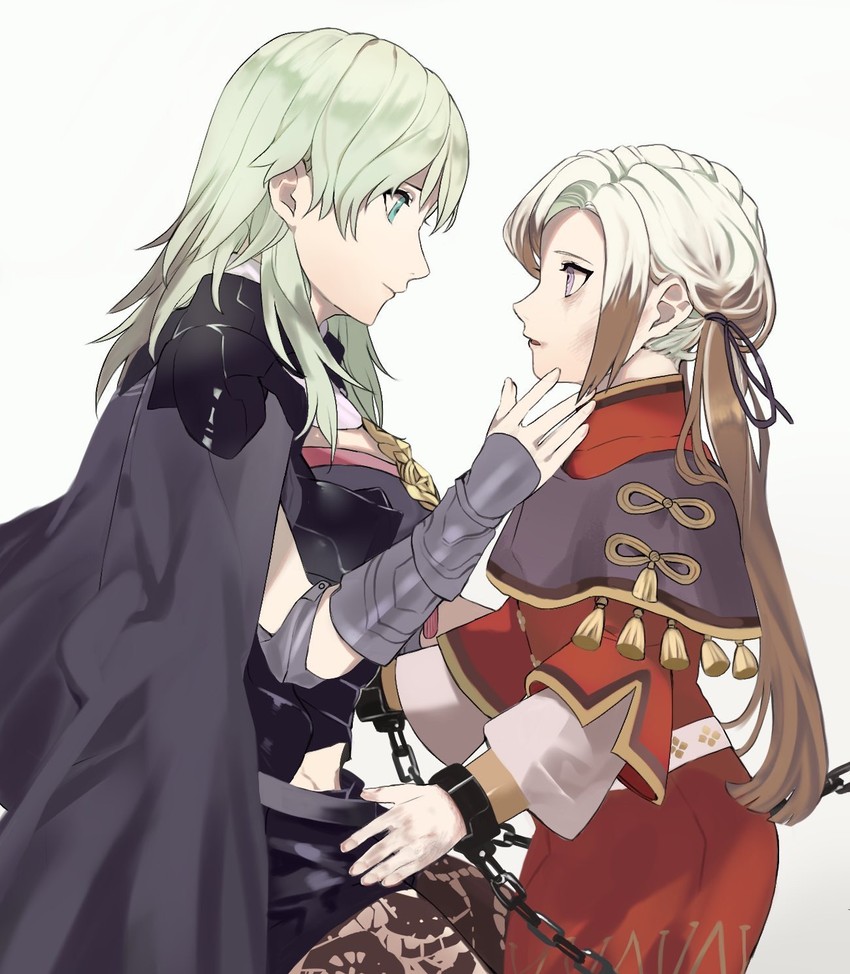 edelgard von hresvelg and female byleth (fire emblem and 1 more) drawn by ayushiba_pokefe