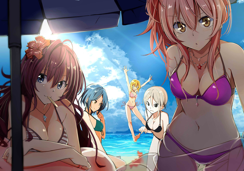 jougasaki mika, ichinose shiki, hayami kanade, miyamoto frederica, and shiomi syuko (idolmaster and 1 more) drawn by kazenoko