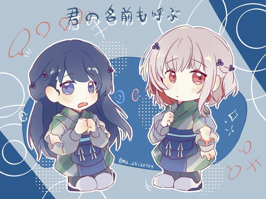 murano sayaka and yugiri tsuzuri (love live! and 1 more) drawn by woodonly