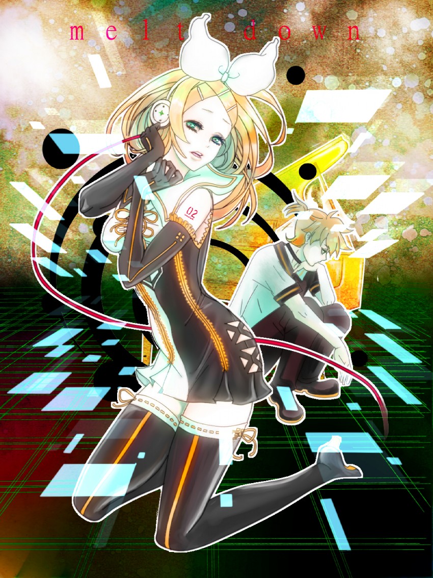 kagamine rin and kagamine len (vocaloid and 1 more) drawn by dante_itou