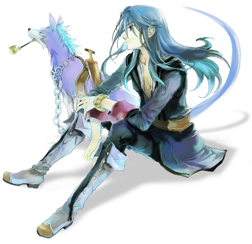 yuri lowell and repede (tales of and 1 more) drawn by mooche