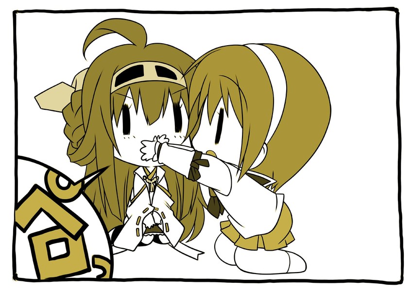 kongou and natori (kantai collection) drawn by senomoto_hisashi