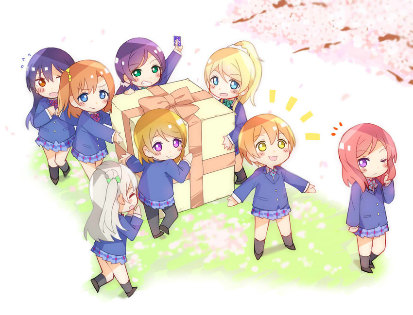 nishikino maki, tojo nozomi, sonoda umi, ayase eli, minami kotori, and 3 more (love live! and 1 more) drawn by shenmeren