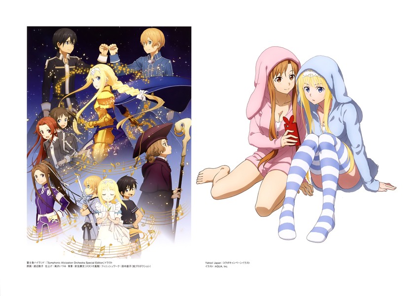 asuna, kirito, alice zuberg, eugeo, ronye arabel, and 3 more (sword art online and 1 more)