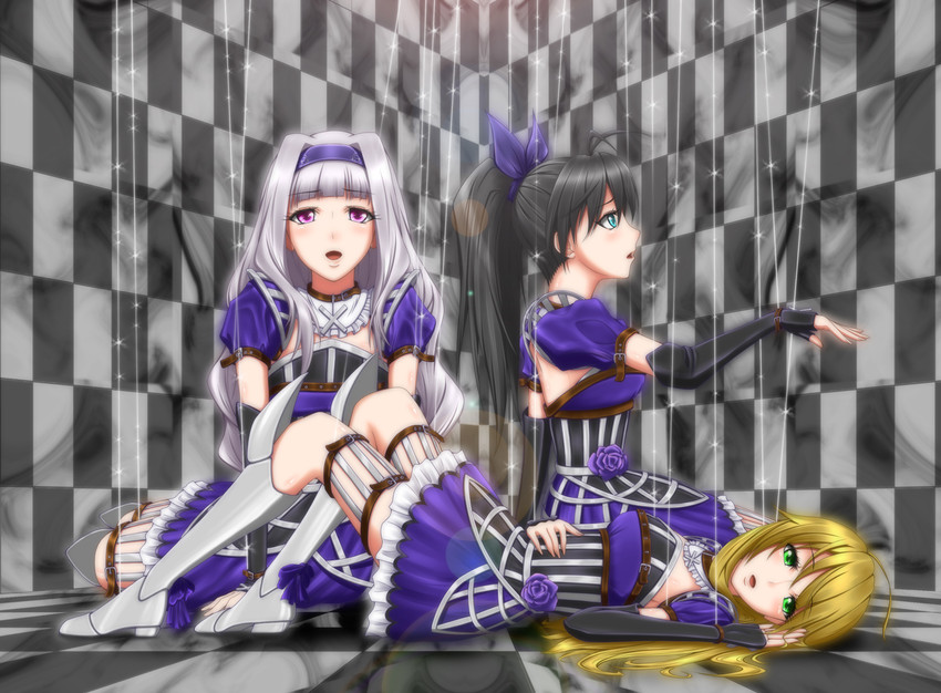 hoshii miki, shijou takane, and ganaha hibiki (idolmaster) drawn by k2-atelier