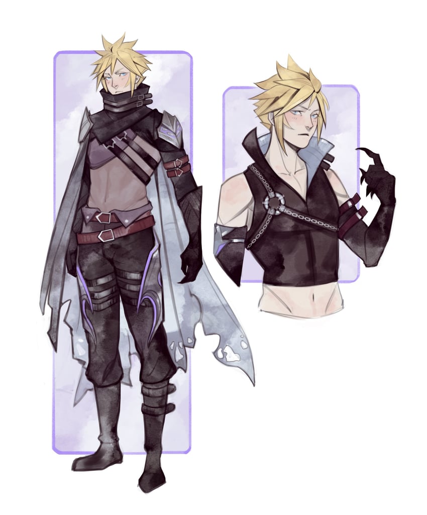cloud strife (final fantasy and 2 more) drawn by robasarel