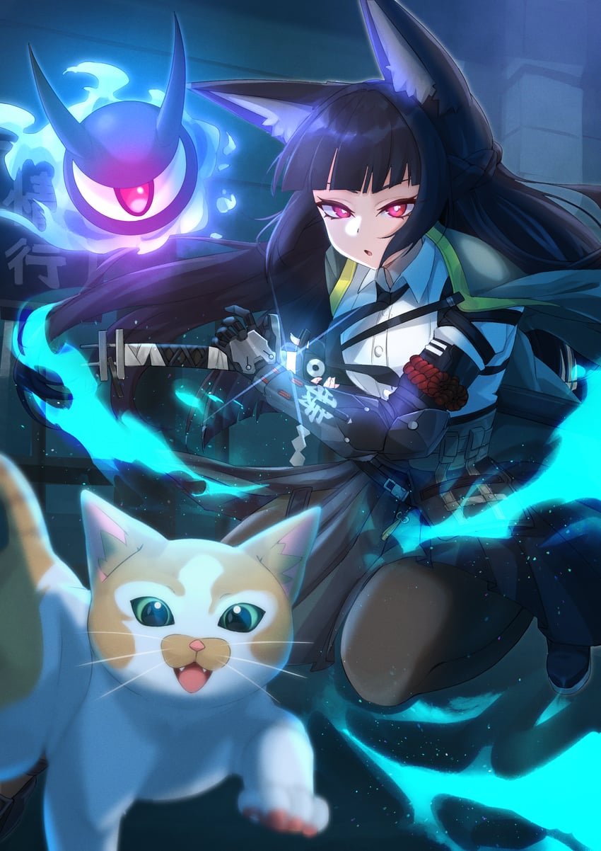 hoshimi miyabi and tailless (zenless zone zero) drawn by rx_drunkman