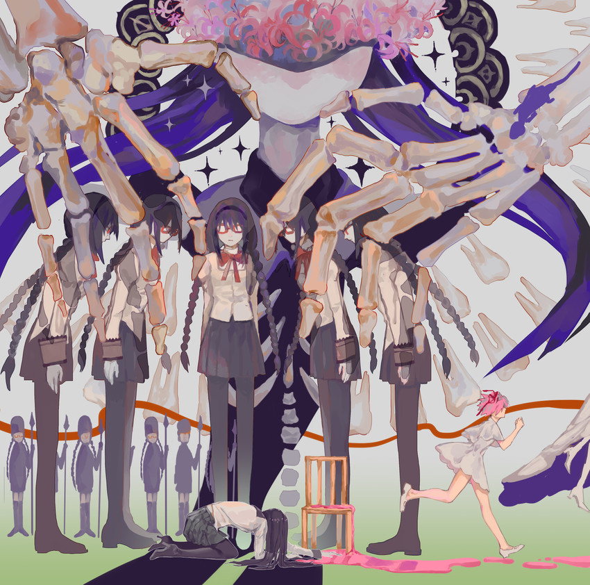 akemi homura, kaname madoka, ultimate madoka, and homulilly (mahou shoujo madoka magica and 1 more) drawn by l-blanca